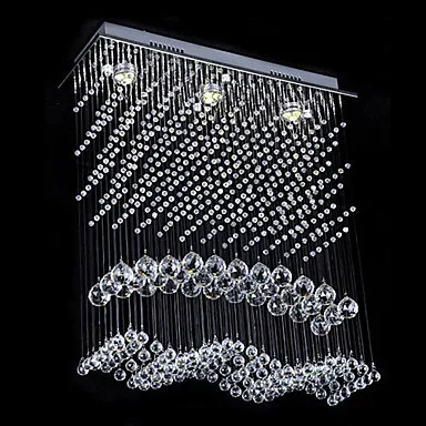 

LED Modern Crystal Ceiling Light Lamp With 3 Lights For Living Room Lighting Lustres De Sala Teto