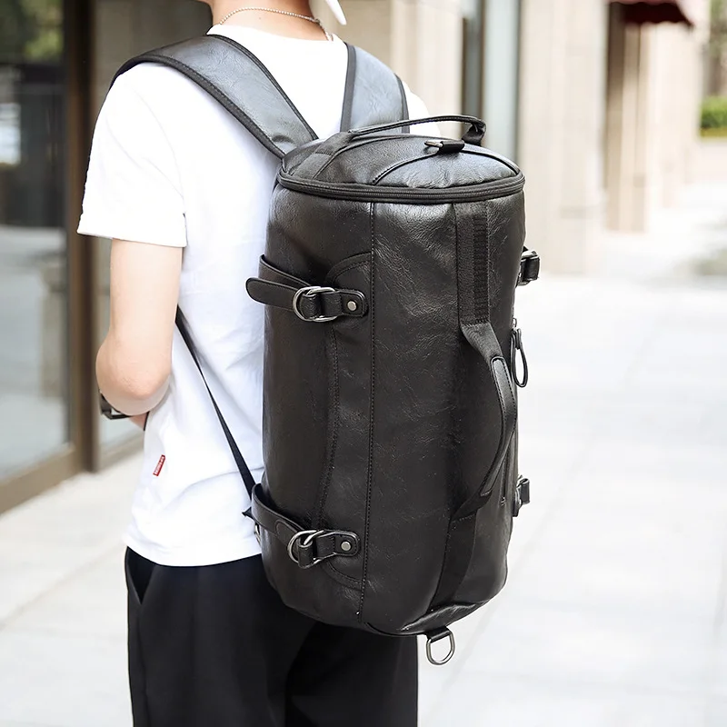 

2017 Men's Backpack Male College School Backpacks For Teenager Leather Backpacks Large capacity Travel Laptop Backpack mochila