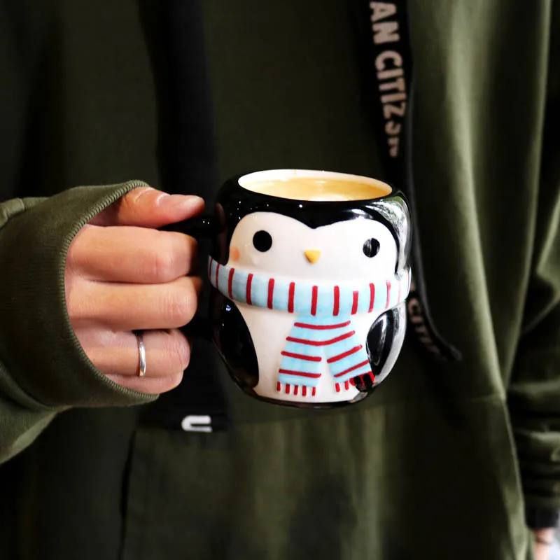

Ceramic Hand-painted Penguin Cute Model Mug/Small Coffee Mug/Kid's Water Cup
