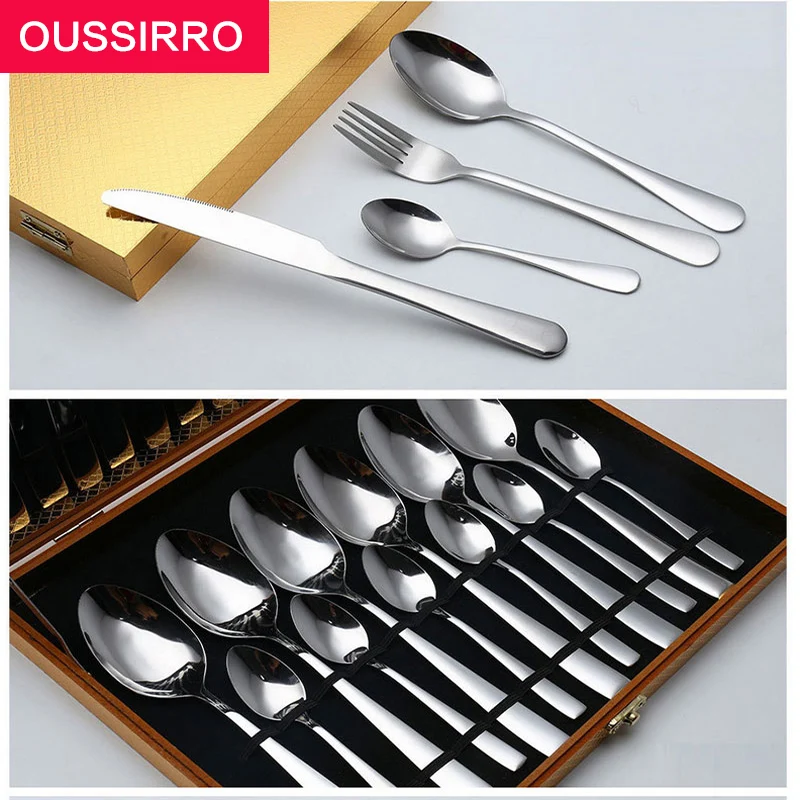 16/24 шт. набор столовых приборов из нержавеющей стали|knife and fork|dinner knifedinnerware set |