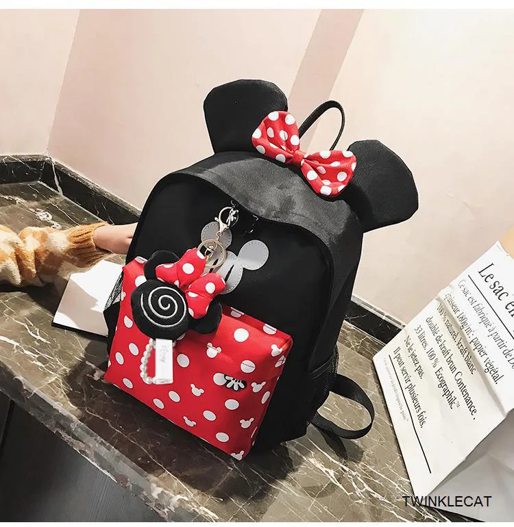 Детский рюкзак, мультяшная сумка для мальчиков и девочек 3-6 лет, детские сумки для детского сада Детский плюшевый рюкзак с бантом, сумка для школы