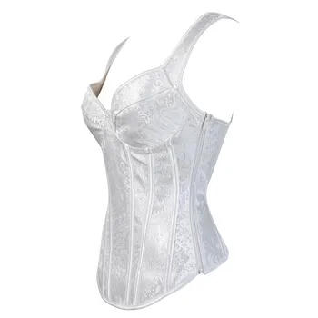 

Women's Retro Steampunk Corset Overbust Corset Sexy Corsets and Bustiers Vest Gothic Top Straps Lace Up zipper Side Plus Size