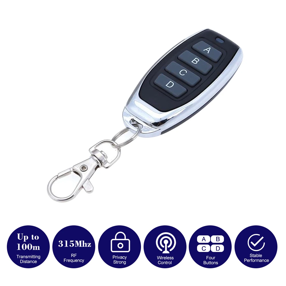 315MHz 4 Buttons Touch Switch Copying Transmitter Cloning Duplicator Garage Opener Electric Garage Door Remote Control Key Fob|Door Remote Control| - AliExpress