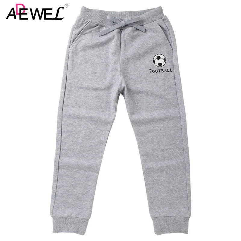 

Spring Autumn Sport Pants for Boys Girls 2018 New Cotton Casual Kids Pants Solid Football Pattern Children Trousers