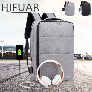 

Men Laptop Backpack Fashion Women Waterproof Schoolbags With USB Charging Port Backpacks 2019 New Backbag