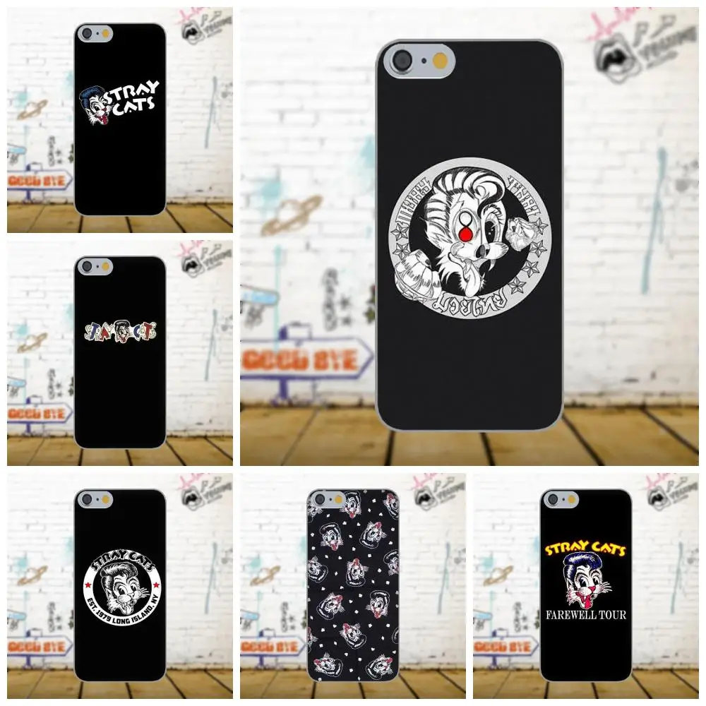 

Diwqxr TPU Cell Case For Samsung Galaxy A3 A5 A7 J1 J3 J5 J7 S5 S6 S7 S8 S9 edge Plus 2016 2017 Stray Cats Rockabilly