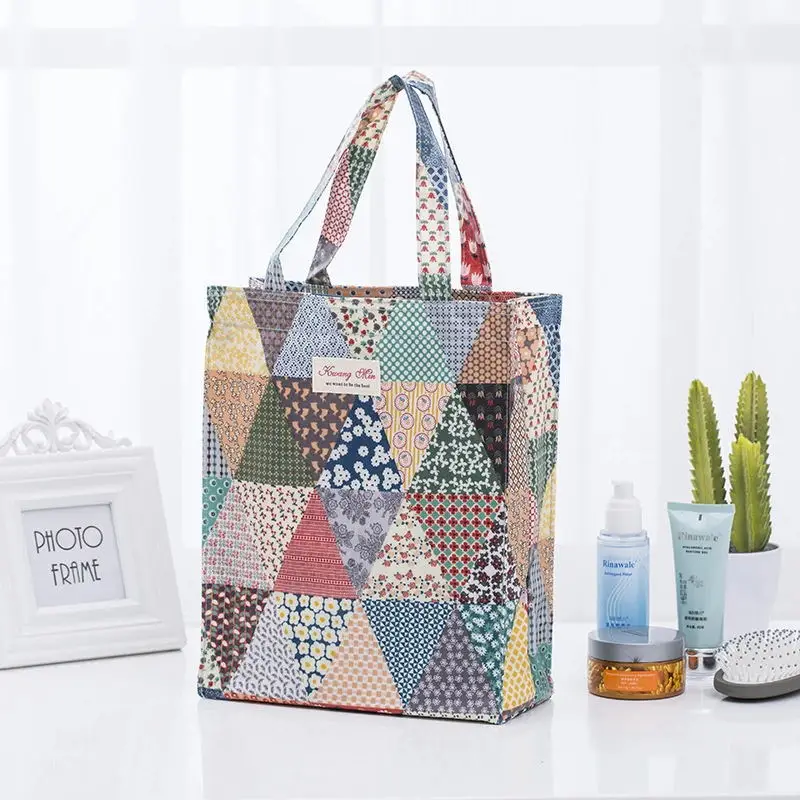 Хозяйственная сумка для девочек, хозяйственная сумка, Цветочная эко-сумка, хлопковый продуктовый мешочек, сумка, органайзер, большое пространство, печать, Прямая поставка