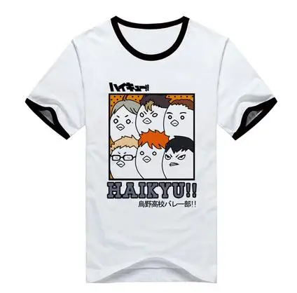Хай к хайкюу! Футболки Hinata Syouyou футболки Shirokuma Haikyuu! Tsukishima Kei Студенческая дышащая