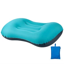 Надувная подушка из горной кожи, сверхлегкая складная подушка для защиты шеи, подушки для кемпинга, походов, сна, фирменный коврик VK090