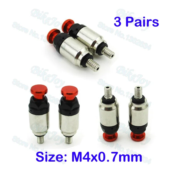 3 Pairs M4 x 0.7mm CNC Fork Air Bleeder Valves For KTM 43mm 48mm WP