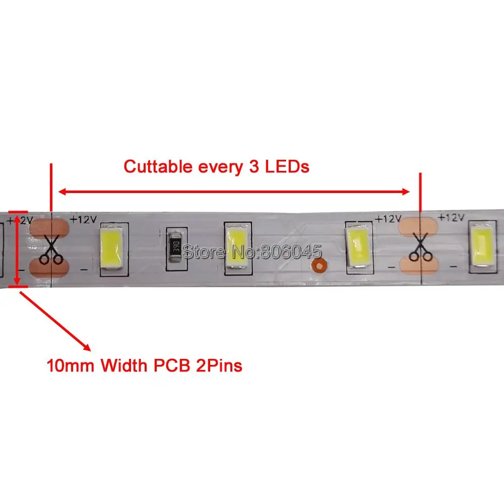5 м 5630 5730 Светодиодная лента светильник 12 В IP20 IP65 водонепроницаемая светодиодная лента e гибкая лента SMD 300 светодиодный s холодный белый теплый белый натуральный белый