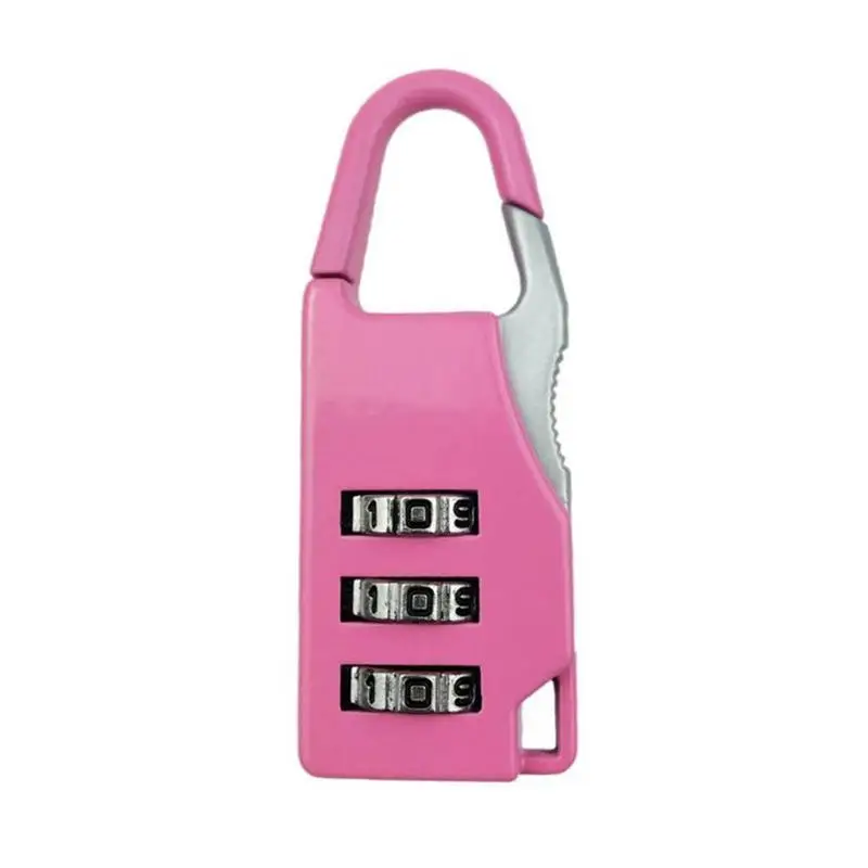 3 набора цифр комбинация блокировки паролей цинковый сплав безопасности Путешествия Безопасный чемодан Чемодан кодовый шкаф замок для шкафчика - Цвет: Pink