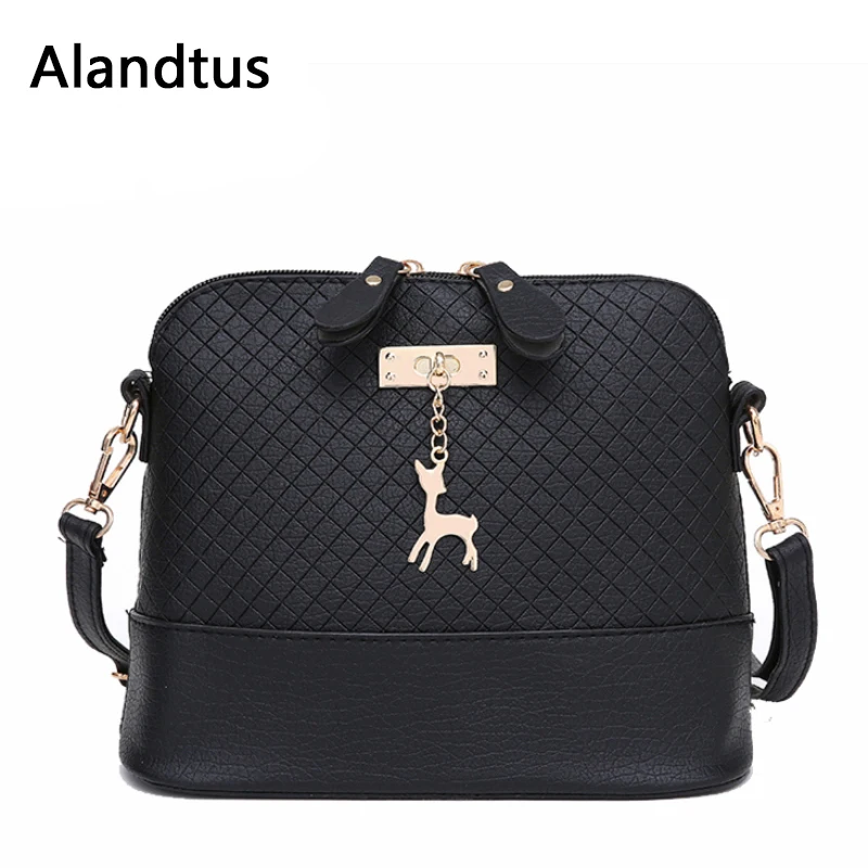 

Alandtus Leather Small Square Shoulder Bags For Women Casual Female Mini Messenger Bag Bolsa Feminina Sac A Main Bolso Mujer