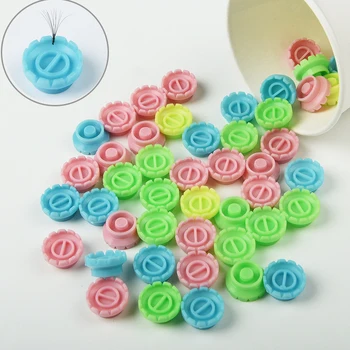 

Yelix 50/100pcs Disposable Eyelashes Fan Blossom Cup Color Eyelashes Glue Holder for Eyelash Extension Individual Eyelash Tools