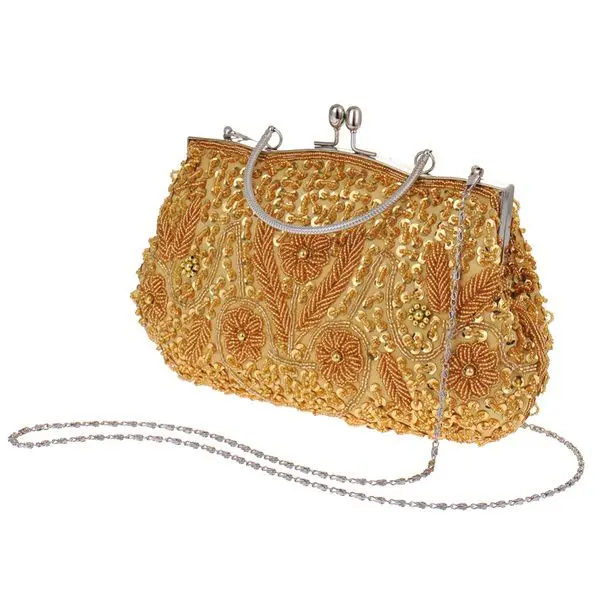 Womens Brand Fashion Polyester Beaded Handbag Wedding Party Prom Clutch Purse Evening Bag for Women Girls(Silver white) Womens Brand Fashion Polyester Beaded Handbag Wedding Party Prom Clutch Purse Evening Bag for Women Girls(Silver white)