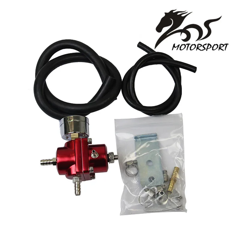 

Universal Adjustable FPR Fuel Pressure Regulator 0-140 PSI Gauge Gas Hose Kit For Ford Mustang 01-04