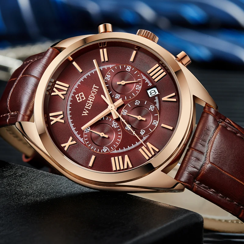 

2018 Men Watches WISHDOIT Luxury Brand Quartz Wrist Watch Men Casual Leather Hodinky Clock Relogio Masculino Zegarek Meski Gift