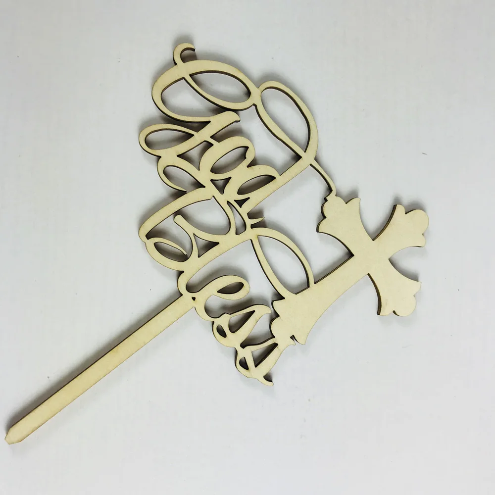 God Bless color wooden Cake Topper, First Communion Cake Topper Decorations, Baby Girl or Boy baptism for Confirmation  Topper (1)