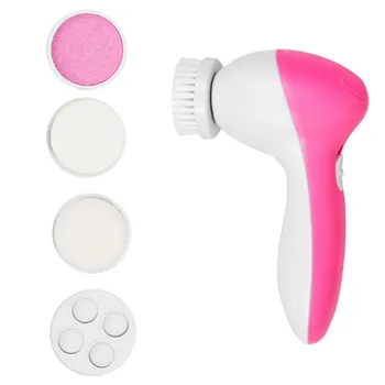 

5 in 1 Electric Wash Face Machine Pore Cleaner Body Facial Cleaning Massage Mini Skin Beauty Massager Brush For Women