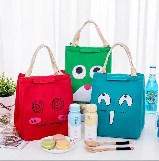 

Cartoon Expression Portable Convenience Insulation Package Student Insulation Lunch Package Outdoor Picnic Waterproof Ice Pack