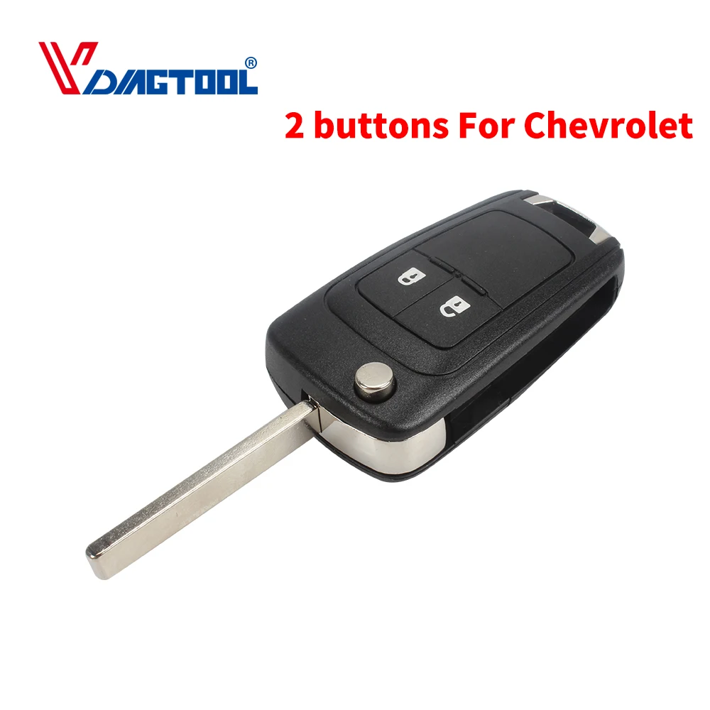 

VDIAGTOOL Flip folding 2 Buttons Modified Remote Car Key Shell car key blank fob For CHEVROLET Spark Key Left Blade Auot Key