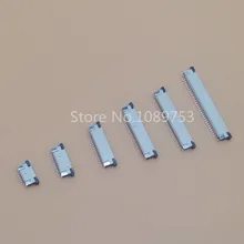 10 pcs FFC FPC conector 1.0mm 4 Pin 6 8 9 10 12 14 16 18 20 22 24 26 30 P Top Contato ângulo Direito SMD/SMT ZIF