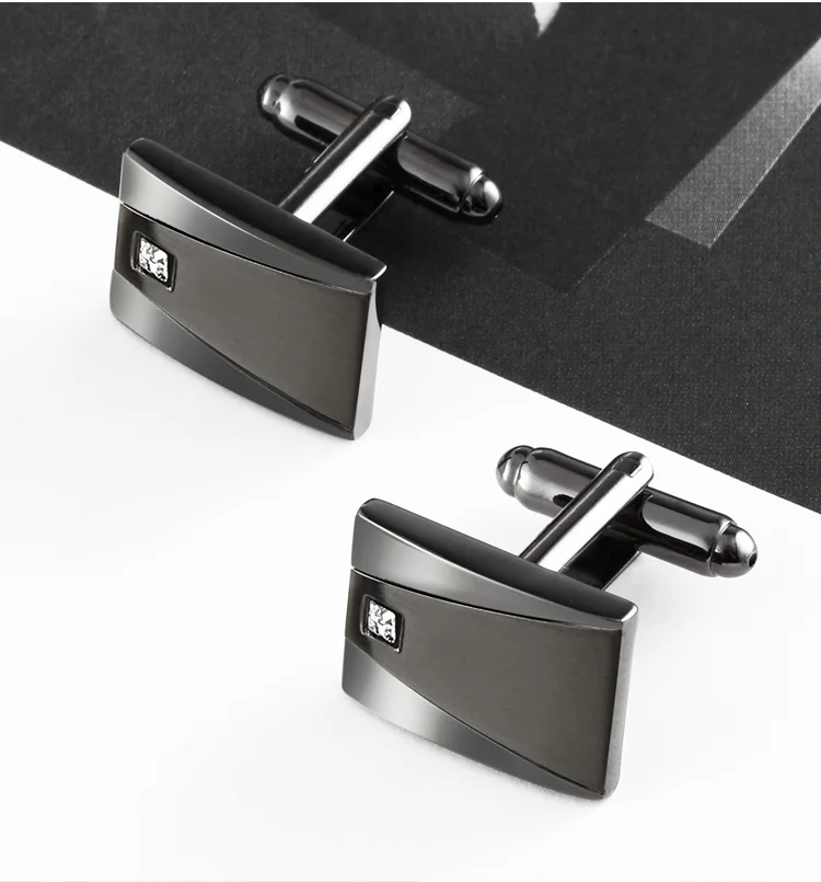 Mens Black Cufflinks & Tie Clips DTL (3)