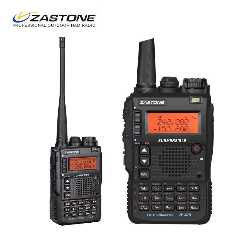 Zastone UV-8DR Mini Radio Walkie Talkie VHF 136-174MHz UHF 400-520MHz CB Ham Radio 128 Channel Two Way Radio Comunicador telsiz