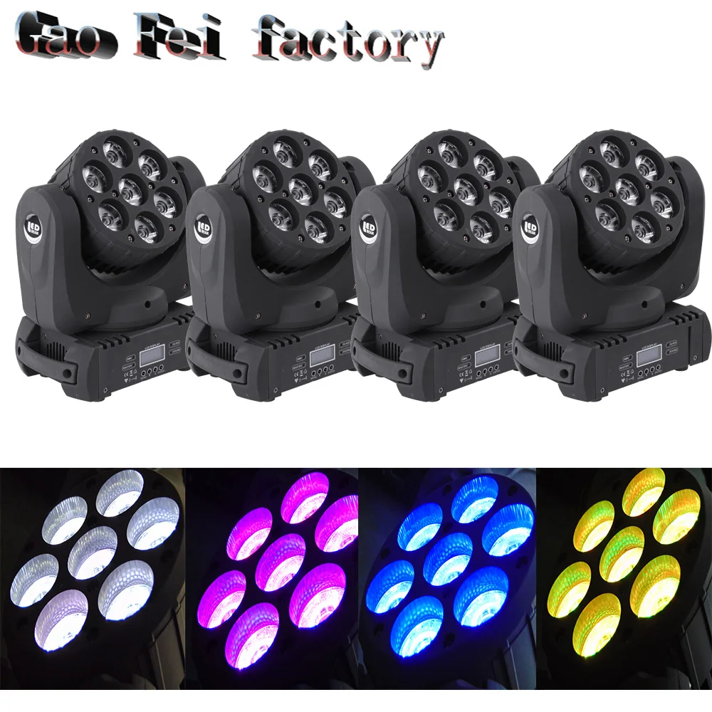 

Direct selling of factories 4pcs/Lot New Moving Heads 7x12 Beam Moving Head Led Super Beam Max Bright DMX DJ Party Light