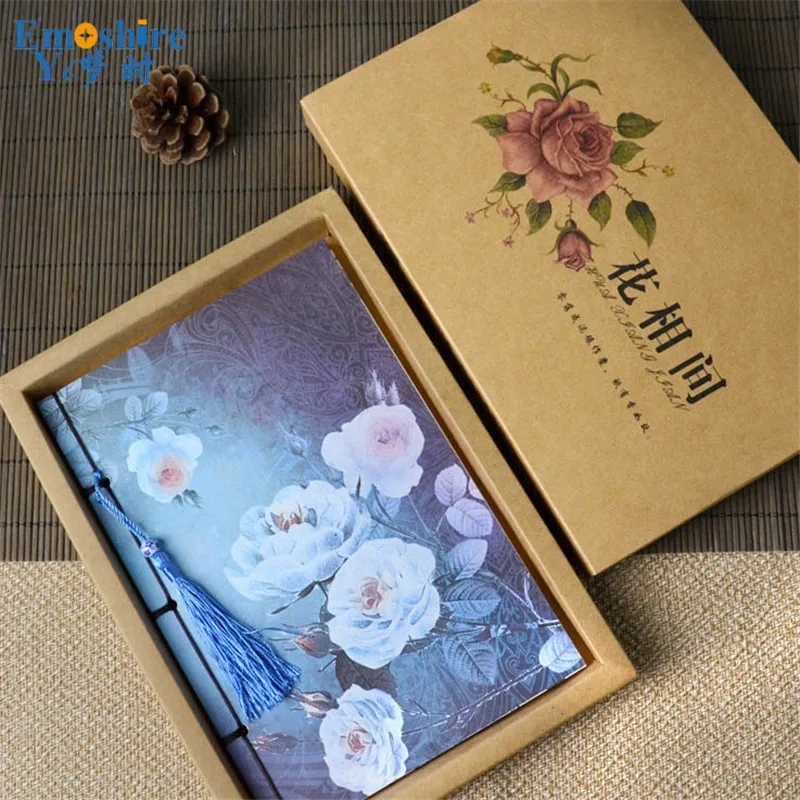 

New Arrival Gift Boxed Creative Student Retro Notes Diary Notebook Notepad Sketch Book Soft Copybook for School Supplies N055