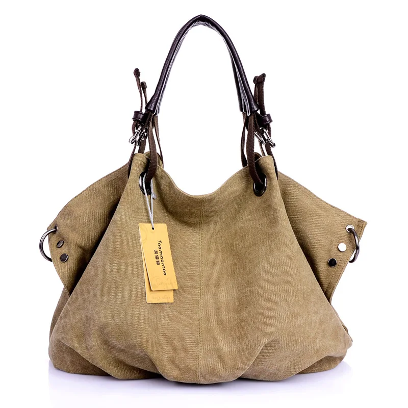 Women Canvas Messenger Bags Female Crossbody Bags Solid Shoulder Bag Fashion Casual Designer Female Handbag Large Capacity Tote 1