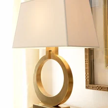 Высокое качество современная роскошная настольная лампа Вилла золотой обеденный стол украшение Настольная лампа скандинавские ретро спальня прикроватный светодиодный светильник