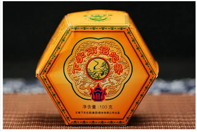 

2006YR XiaGuan NanZhao Boxed Tuo Bowl Nest 100g YunNan MengHai Organic Pu'er Raw Tea Weight Loss Slim Beauty Sheng Cha