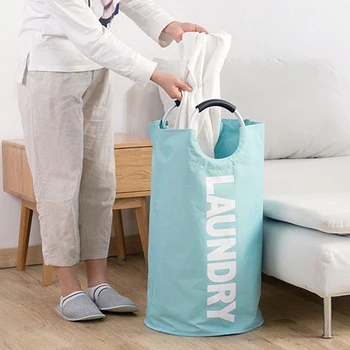 

Folding Dirty Clothes Storage Basket Large Capacity Waterproof Oxford Cloth Baby Toy Baskets Organzier 38*72cm