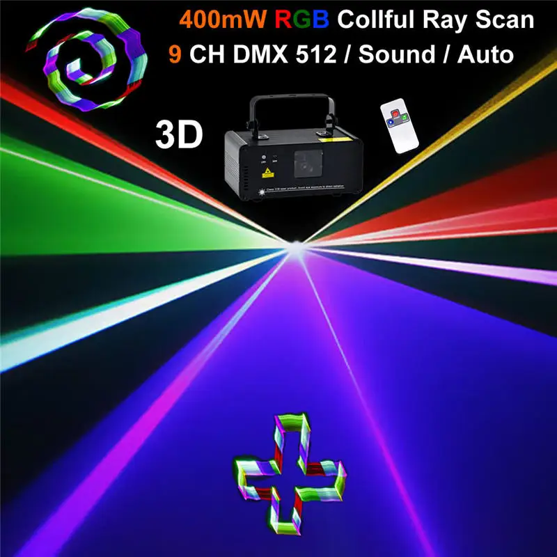 Mini 3D Effect 400mW RGB Full Color Laser Scanner Lights DJ Party Home Wedding Projector Stage Lighting PRO Remote 8 CH DMX Lamp Mini 3D Effect 400mW RGB Full Color Laser Scanner Lights DJ Party Home Wedding Projector Stage Lighting PRO Remote 8 CH DMX Lamp