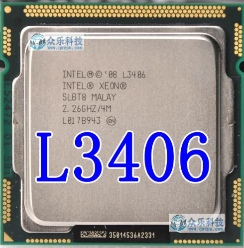 Процессор Intel Xeon L3406 двухъядерный процессор LGA1156 100% рабочий для настольного