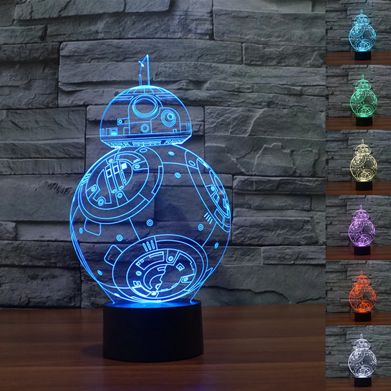 Красочные USB Star Wars Death Star 3D настольная лампа Luminaria свет в ночь удаленного коммутатора декоративного освещения праздничные подарки