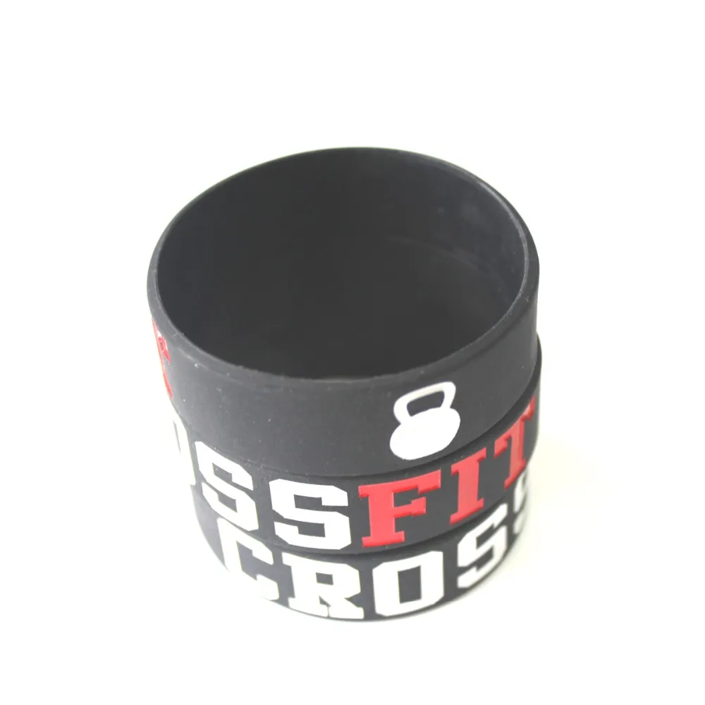 4 Pcs CROSSFIT Workout Kettlebell Bracelet CrossFit Wristband Fitness Apparel Workout Clothing, Silicon Bracelet Band