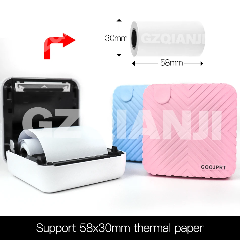 GZM5815 Новый Peripage GOOJPRT Беспроводной Bluetooth Карманный Портативный A6 Термопринтер