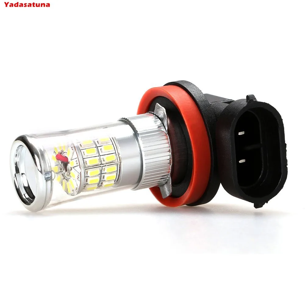 

Лампа автомобисветильник светодиодная H10 9140 9145 9155 H8 H11 9005 9006 48x 3014smd, зеркальный отражатель, белая, для противотумансветильник р DRL
