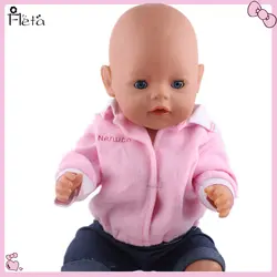 Новая кукла интимные аксессуары Розовая куртка + джинсовые шорты для 43 см игрушка лучший подарок детей
