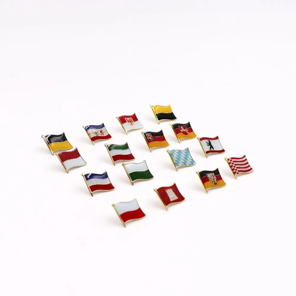 

Metal Badge Germany State flag pin badges for clothes in badges Button on Brooch Plating Brooches for Jewelry