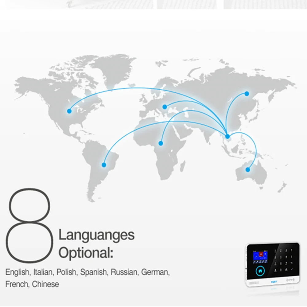 em casa sistema de alarme lcd teclado 04