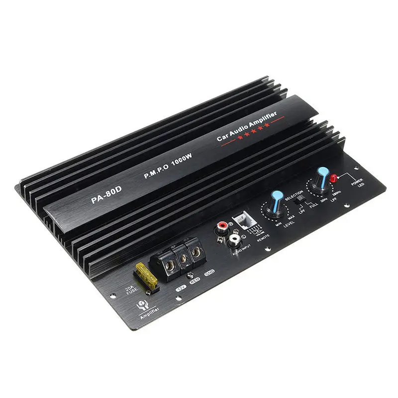 12V 1000W Car Audio Amplifier Mono Car Audio Power Amplifier Powerful Bass Subwoofers Amp PA80D car Subwoofer amplificador