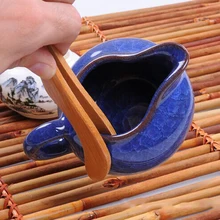 2 шт. ручной Bamboo Чай клипы пинцет 2 типа Изогнутые Прямой кунг-фу Чай аксессуары около 18 см