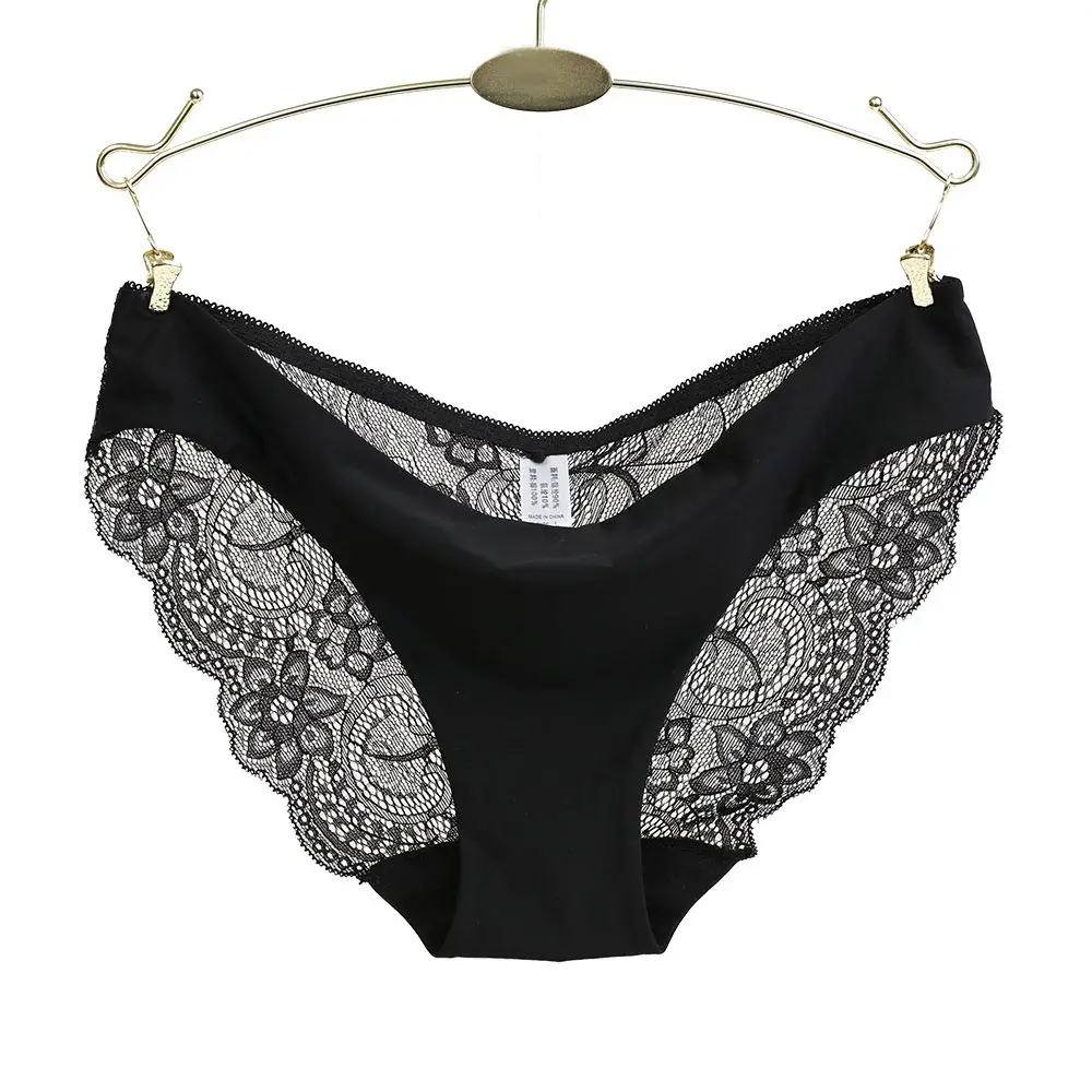 Ladies Underwear Woman Panties Sexy Lace Plus Size Panty Transparent Low-Rise Cotton Briefs |