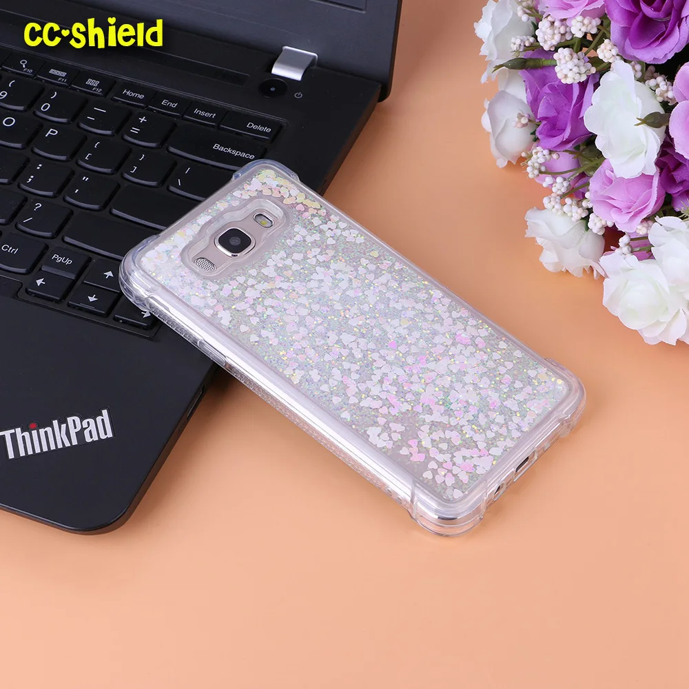 

TPU Case for Samsung Galaxy J5 2016 J510 J510H J510F SM-J510F J510FN SM-J510 Dynamic Flow Liquid Flash Crystal Clear Back Cover