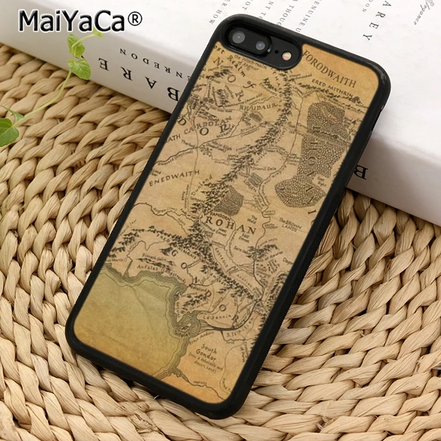 

MaiYaCa Lord Of The Rings Middle Earth Map Phone Case Cover for iPhone 5 5s 6 6s 7 8 X XR XS max samsung galaxy S6 S7 S8 S9 Plus
