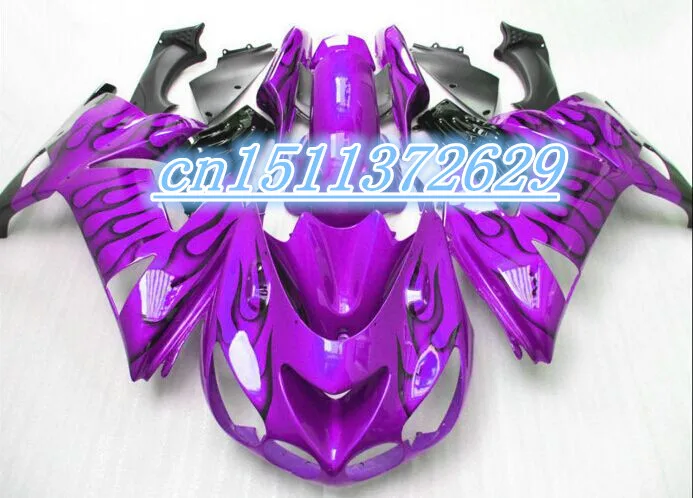 Dor-фиолетовый ABS обтекатель комплект для Kawasaki пламя ZX14R 2006 2007 2008 2009 2010 2011 zx14 2006-2011