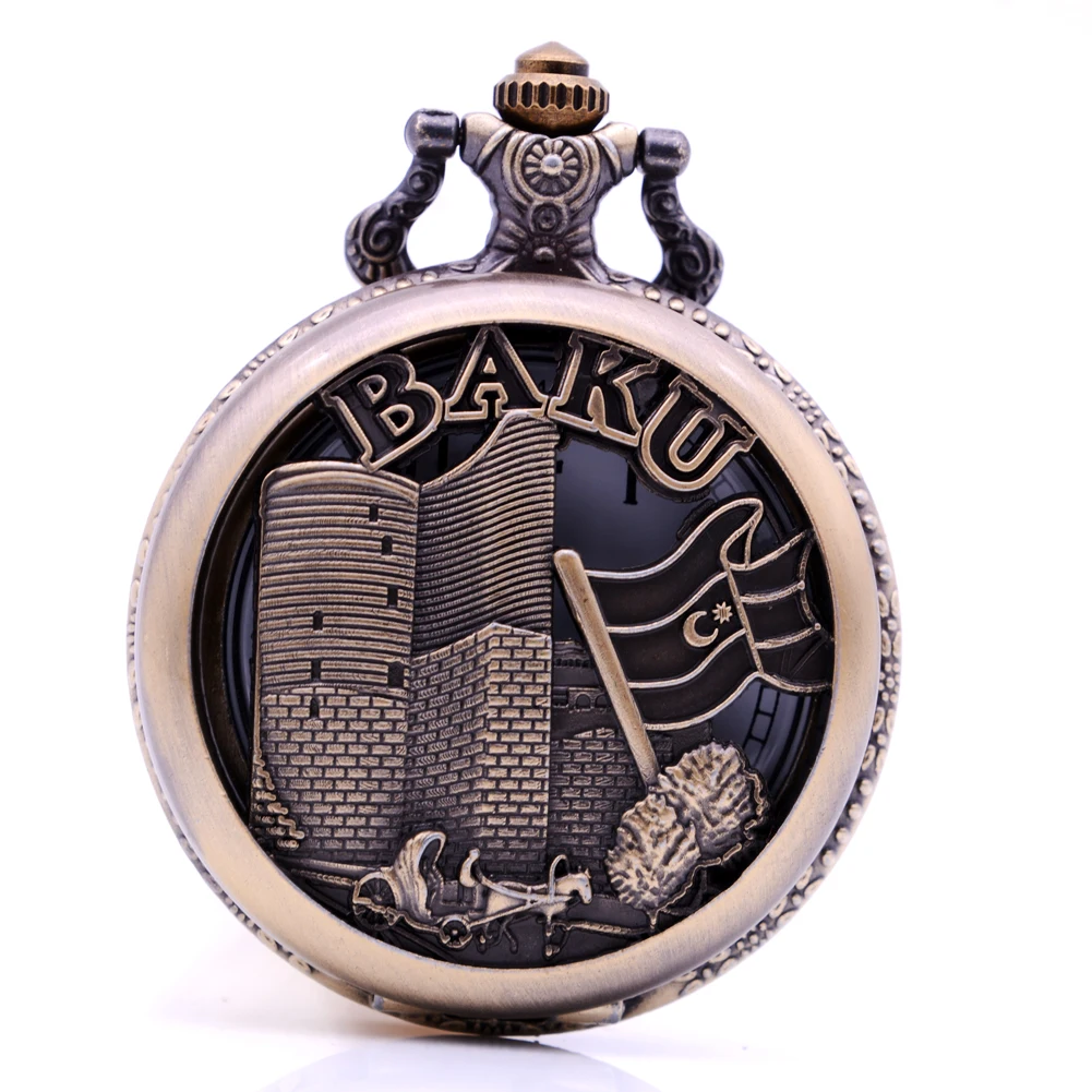 

Retro Steampunk Antique Vintage Hollow Style BAKU Womens Mens Quartz Pocket Watch Pendant Necklace Chain Kids Gifts relogio